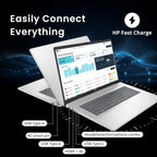 HP 17.3" FHD IPS Anti-Glare Laptop  Intel 7-150U  16GB RAM  2TB Storage (1TB SSD & 1TB Docking Station Set)  Intel Graphics  Num Pad  Wi-Fi 6  1080p Webcam  Fast Charge  Windows 11 Home  Silver