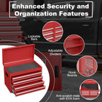 AirWire 5-Drawer Tool Chest, Rolling Tool Storage Cabinet with Detachable Top Tool Box, Enhanced Packaging, Metal Tool Cart for Garage Workshop, Red