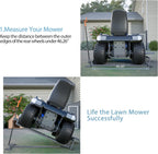 Ride-On Lawn Mower Jack Lift - Telescopic Maintenance Jack for Garden Tractors and Riding Lawn Mowers, 880 lbs Weight Capacity, Manual and Power Tool Handles Included (Grey)
