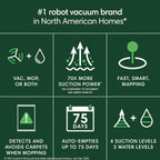iRobot Roomba 104 2in1 Vacuum & Mop Robot - Self-Empties for 75 Days, Intense Power-Lifting Suction, Vacuums All Floors, Ideal for Pet Hair, LiDAR Smart Navigation Mapping, Mops Hard Floors
