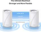TP-Link Deco 7 Pro BE14000 Tri-Band Wi-Fi 7 Whole Home Mesh System | 8-Stream 14 Gbps | 10 Gbps WAN/LAN Port | Up to 8100 Sq.ft  200 Devices Capacity | 320 MHz  HomeShield  AI-Roaming (BE67 2-Pack)