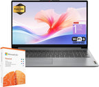 Lenovo IdeaPad 1 Student Laptop  Intel Dual Core Processor  8GB RAM  128GB eMMC + 1TB OneDrive  15.6" FHD Display  Office 365 Lifetime for the Web  Win11 H  Webcam w/Privacy Shutter