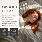 Eucalyptus Collection King Size Sheet w/Silver Ions | 100% Tencel | Ultra Soft | Cooling for Hot Sleepers | 18" Deep Pocket Ivory
