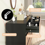 Modern Dresser for Bedroom, Closet Organizers and Storage with 9 Drawers .63''Large Storage Organizer for Living Room, Bedroom, Oak
