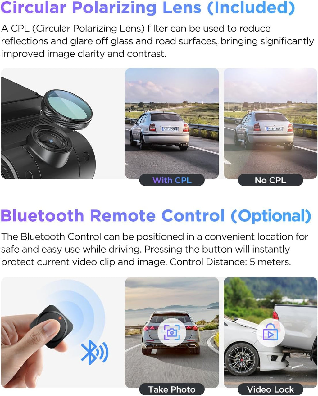 VIOFO A229 Pro 3 Channel 4K HDR Dash Cam  Dual STARVIS 2 Sensors IMX678 & IMX675  4K+2K+1080P Front Inside and Rear Triple Car Camera  5GHz WiFi GPS  Voice Control  24H Parking Mode