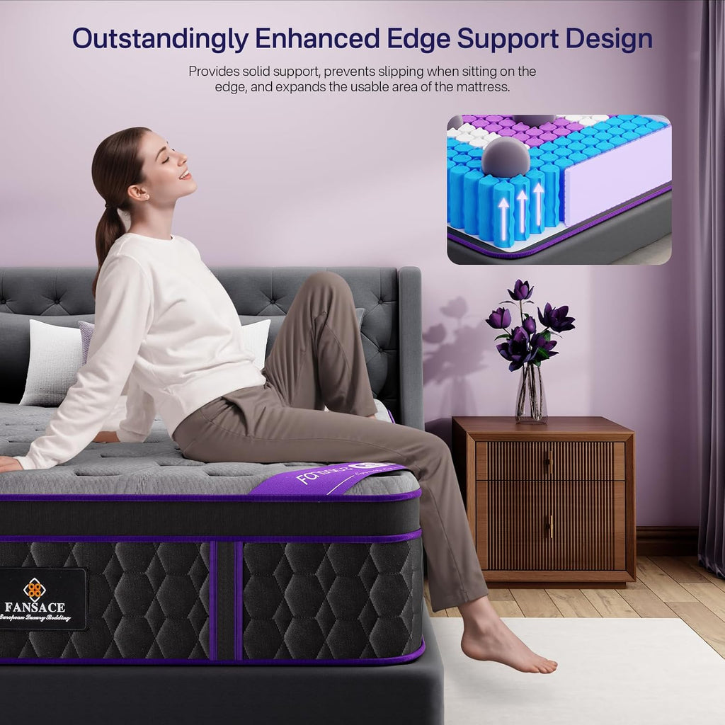 Firm California King Mattress, 14 Inch Deluxe Hybrid Cal King Mattress in a Box, Cooling-Gel Memory Foam & Pocket Springs, Pressure Relief, Extra Edge Support 2026 Upgraded Support