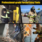 30" Halligan Tool, Halligan Bar with Carry Strap for Fire Rescue, Tactical Breaching & Emergency Entry