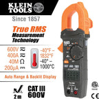 Klein Tools CL320KIT HVAC Kit for HVAC Testing; Digital Clamp Meter, Non-Contact Voltage Tester, and Infrared/Probe Thermometer