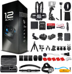 GoPro HERO12 (Hero 12) Black - Waterproof Action Camera with 5.3K HDR Video  27MP Photos  1/1.9" Image Sensor  Live Streaming  Webcam  Stabilization + 64GB Card & 50 Piece Accessory Kit - Bundle