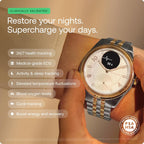 WITHINGS Scanwatch Nova Brilliant - Health Hybrid Smart Watch for Men & Women - SPO2, Temperature Monitoring, Sleep, Respiratory Health, Cycle Monitoring, 30-Day Battery Life, Apple iOS/Android