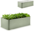 Epic Gardening 5-in-1 Modular Galvanized Raised Garden Bed Kit  29" Tall Food-Safe Metal Planter Box  Large Raised Garden Beds Outdoor for Vegetables  Flowers  Herbs & Fruits - Mist Green