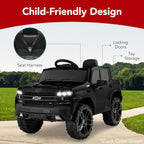 Best Choice Products 12V Licensed Chevrolet Silverado Ride On Truck, Electric Car Toy w/Parent Remote Control, Truck Bed Storage, Bluetooth Speaker, LED Lights, 2.5 MPH Max Speed - Blue