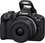 Canon EOS R50 Mirrorless Camera RF-S18-45mm F4.5-6.3 is STM Lens Kit  24.2 Megapixel CMOS (APS-C) Sensor  4K Video  Hybrid Camera  Photo and Video  Vlogging  Content Creator  RF Mount  Black