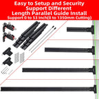 GOINGMAKE Track Saw Parallel Guide System with Mirco Adjustable Flip Stop and Zero Calibration for Woodworking Repeatable Rip Cuts for Track Saw Guide Rail Compatible with Festool,Makita,Milwaukee