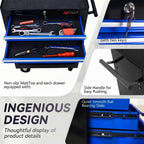 7 Drawers Tool Cart on Wheels,Multifunctional Rolling Tool Chest Tool Storage,Drawers Rolling Tool Trolley Organizer Tool Case for Garage,Warehouse,Workshop,Repair Shop (7 Drawers-Black&Blue)