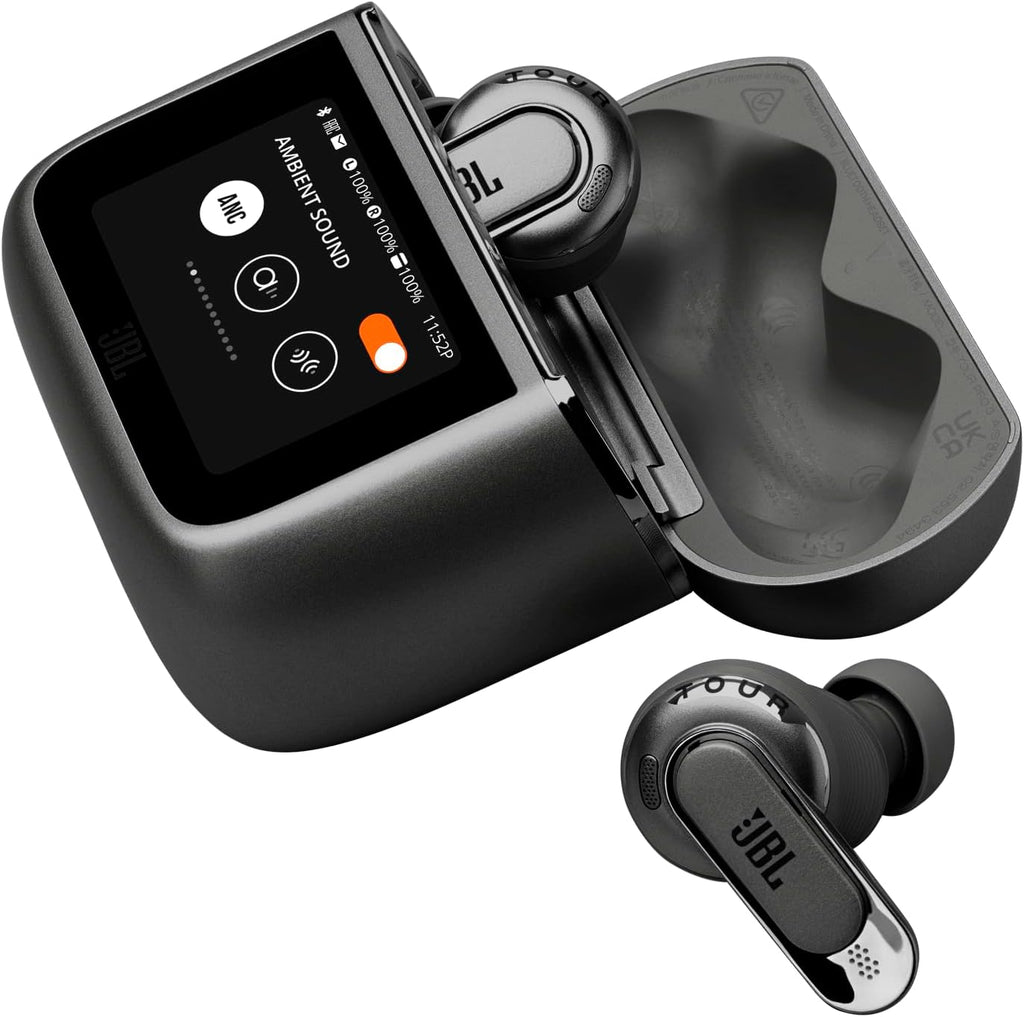 JBL Tour Pro 3 - True Wireless Noise Cancelling Earbuds with Smart Charging Case  Legendary Pro Sound with Hybrid Dual-Driver  Spatial 360 Sound with Head Tracking (Black)