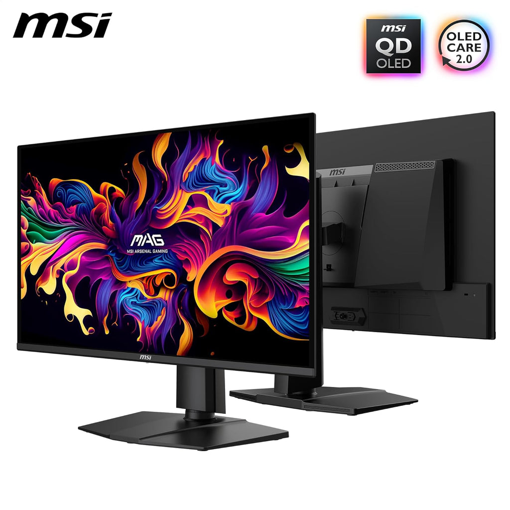 msi MAG 274QP QD-OLED X24 27-inch 2560 x 1440 (QHD) Gaming Monitor  240Hz  Adaptive-Sync  HDMI  DisplayPort  VESA Mountable  Tilt  Height Adjustable  Speaker  0.03ms  Black