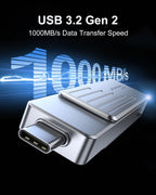 JUANWE 512GB USB C Flash Drive up to 1000MB/s USB Drive with USB C and USB A Swivel Thumb Drive USB 3.2 Gen 2 Jump Drive Compatible with iPhone 15 and Above, Android, Mac, Car Audio, Game Console