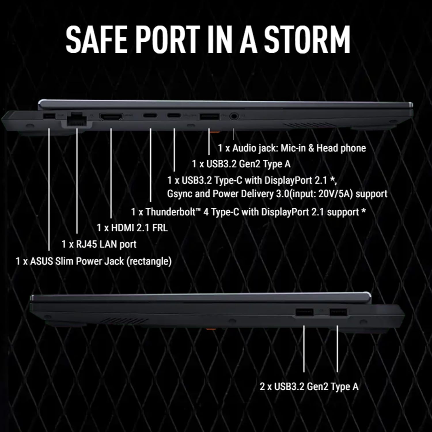 ASUS TUF F16 RTX 5050 VR-Ready Gaming Laptop  16" FHD+(1920x1200) 165Hz  Intel i7-14650HX  NVIDIA RTX 5050  16GB DDR5  1TB SSD  RGB Backlit KB  FHD Webcam  MUX Switch with NVIDIA Advanced Optimus
