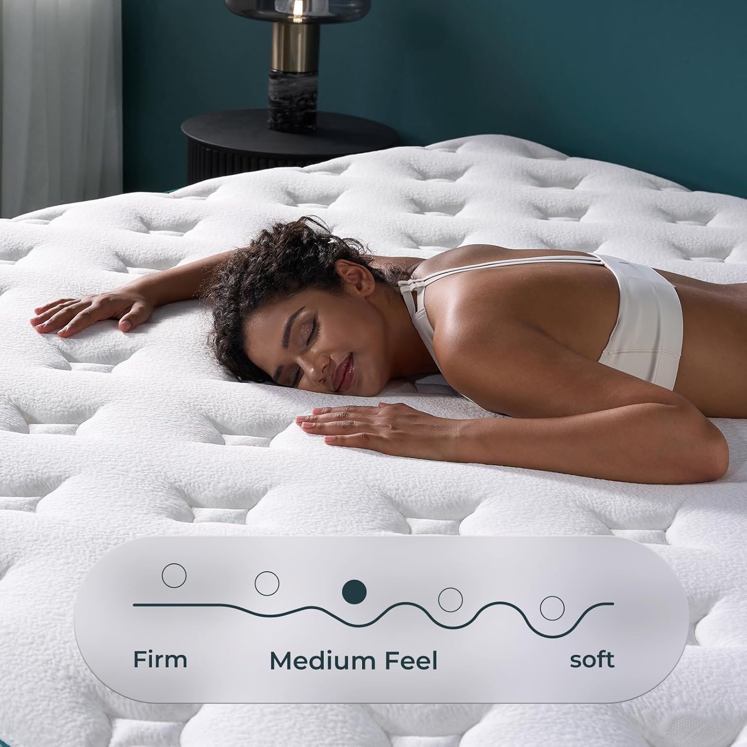 14 Inch Queen Hybrid Mattress – Medium Firm, Cooling Gel Memory Foam & Zoned Pocket Coils – Supportive Comfort, Motion Isolation & Pressure Relief