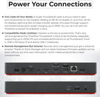 40B00300US Lenovo Docking Station USB C Bundle - 1 Year Warranty  Supports 4K Display  Thunderbolt 4 Dock with 300W Adapter  Anyhdd HDMI  DisplayPort  Thunderbolt Cables & Cloth