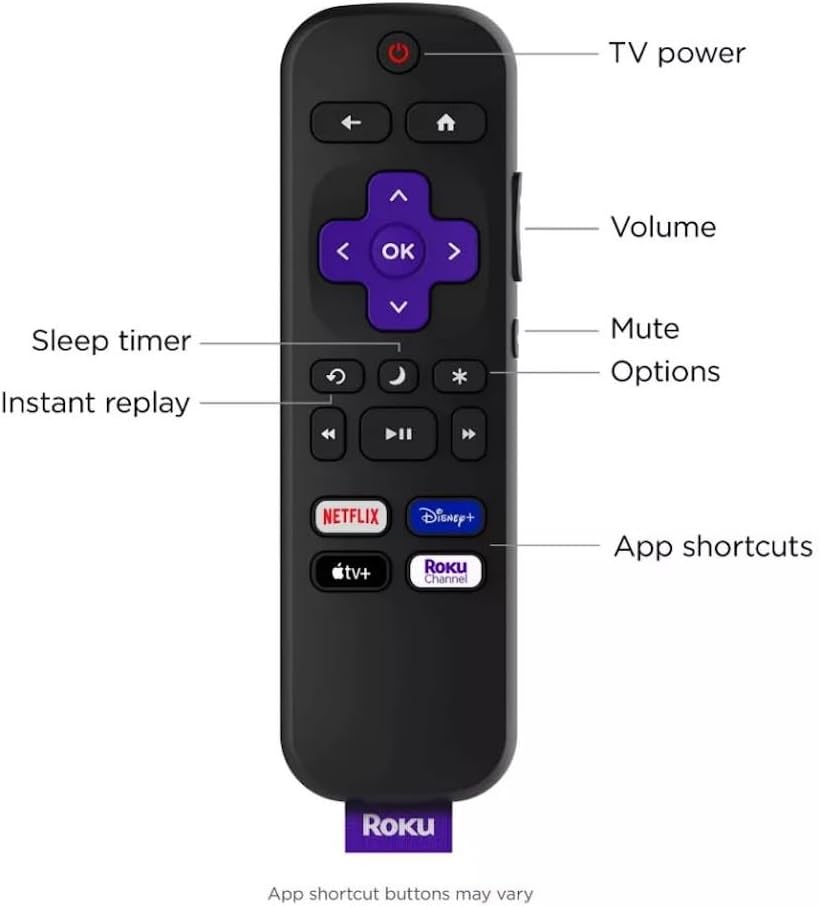 Roku 50" Select Series 4K HDR Smart TV TV Remote  60Hz  HLG  HDR10+  Google Assistant & Amazon Alexa Compatible - 50R4C4 (Renewed)