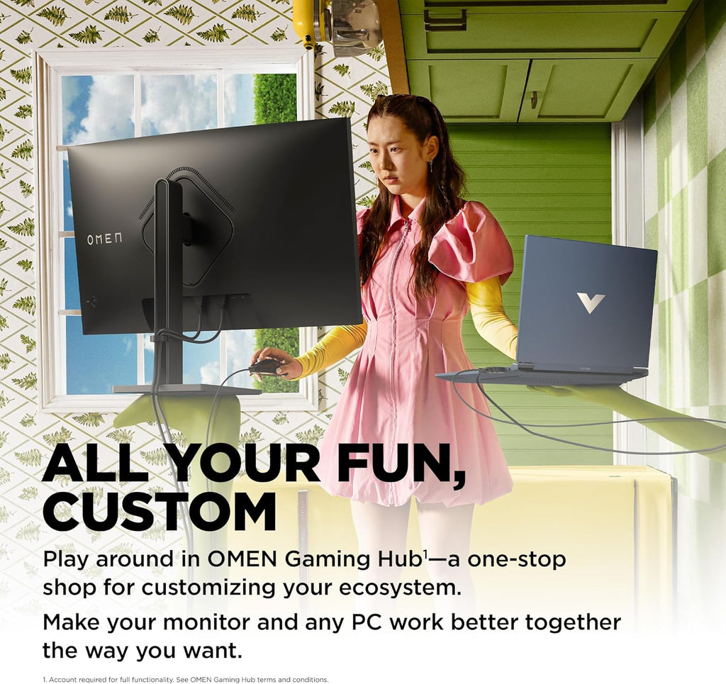 HP OMEN 32c QHD 165Hz Curved Gaming Monitor  QHD Display (2560 x 1440)  VA Panel  99% sRGB  90% DCI-P3  16:9  AMD FreeSync Premium Technology  32c (2023)