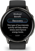 Garmin Venu 4 45mm AMOLED Advanced Health & Fitness GPS Smartwatch  Bright & Colorful Display  Built-in Flashlight  Up to 12 Days  Slate with Black Silicone Band w/Wearable4U Black Earbuds Bundle