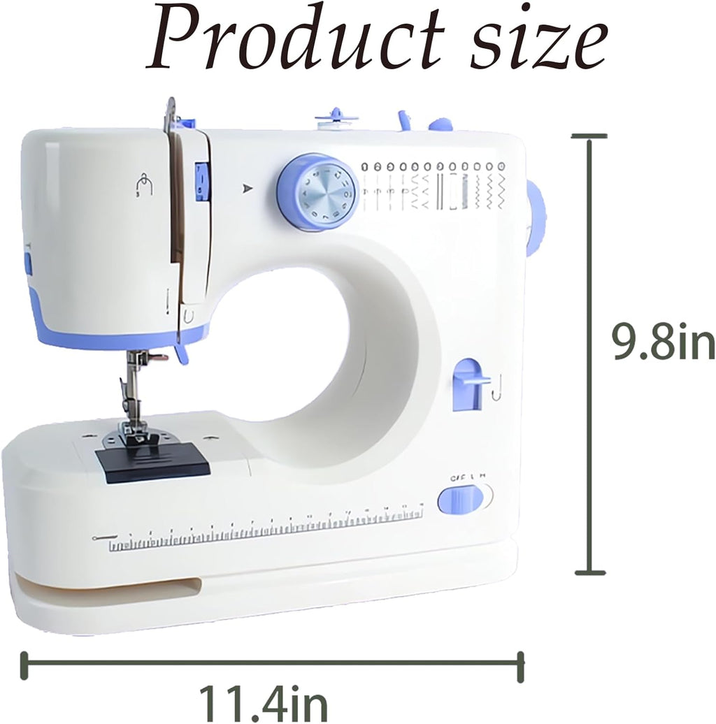 Sewing Machine for Beginners with 12 Built-in Stitches Small Sewing Machines with Accessory Kit, Mini Sewing Machine 2 Speed(High-Low Speeds)
