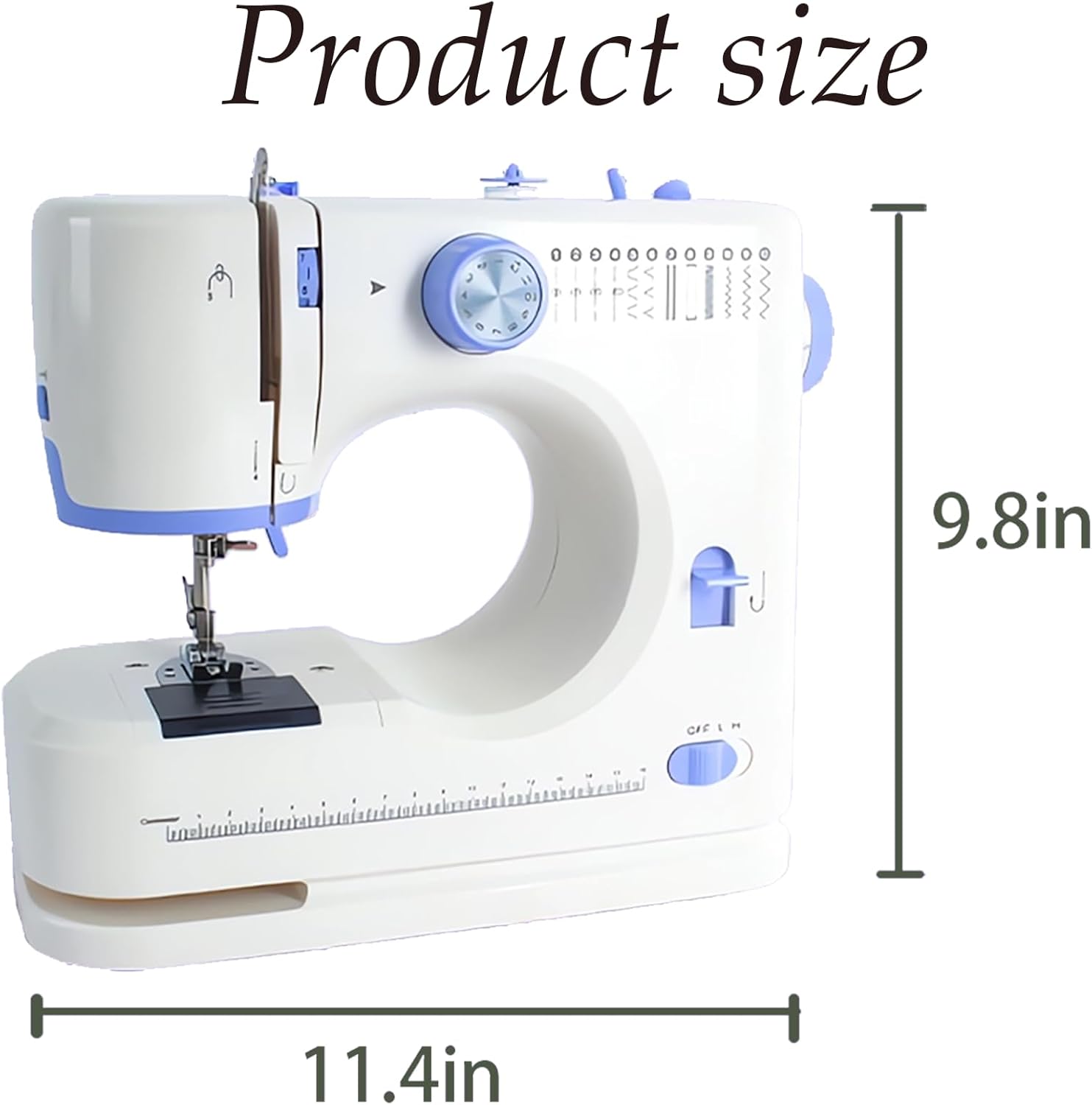 Sewing Machine for Beginners with 12 Built-in Stitches Small Sewing Machines with Accessory Kit, Mini Sewing Machine 2 Speed(High-Low Speeds)
