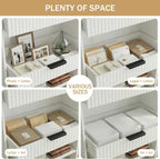 Foxemart White File Storage Cabinet & 4-Tier Multifunctional Storage, 51.1”Tall Storage Cabinet, Narrow Storage Cabinet for Home Office, Bathroom, Kitchen, Pantry, Living Room, Bedroom