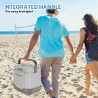Electric Warmer and Cooler, 35 QT Portable Car Refrigerator, Electric Warmer for Car and Home, 12V Car & 110V AC Plug In Cooler, No Ice Needed, Portable Refrigerator for Travel & Office, Grey