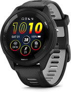 Garmin Forerunner 265 Running Smartwatch  Colorful AMOLED Display  Training Metrics and Recovery Insights  Black and Powder Gray
