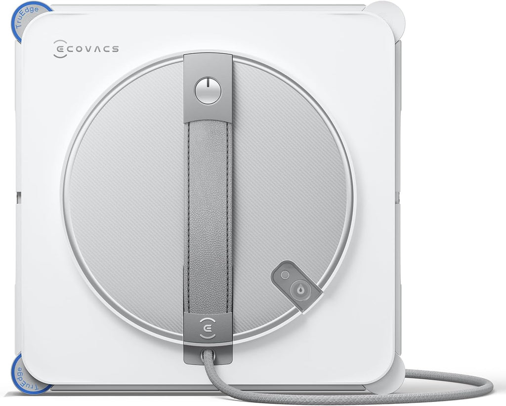 ECOVACS WINBOT W2S Window Cleaning Robot, Intelligent Edge-to-Edge Cleaning with TruEdge Scrubbers, 3 Water Nozzles, 10-Level Safety System, Win-SLAM 4.0 Route Planning, Even Climbing System