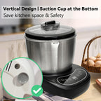7L Electric Dough Mixer for Bread and Pizza Dough, Dough Maker Featuring a Ferment Function.304 Stainless Steel Whisk and a Top Small Window for Easy Add Water and Seasoning(Black）