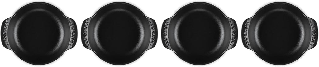 Le Creuset Enameled Cast Iron Gourmand Collection Set of 4 Mini Round Braiser,.3 qt., Matte Black