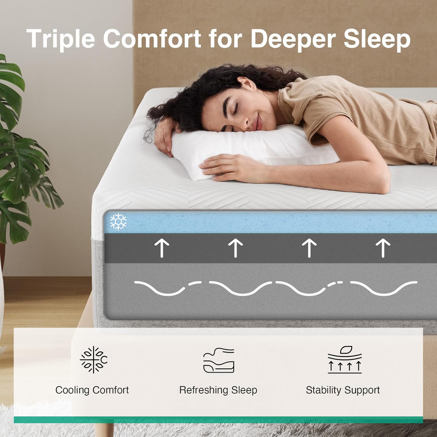Novilla Full Mattress, 12 Inch Gel Memory Foam Full Size Mattress for Cool Night & Pressure Relief, Medium Plush Feel with Motion Isolating, Bliss