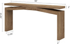 Console Table for Entryway Living Room, 63-Inch Wooden Rectangular Sofa Tables Narrow Long Behind Couch, Large Farmhouse Foyer Entrance Table for Home, Hallway, Apartment, Natural Brown