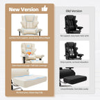 7-Point Massage Office Chair,Heated Manageral Chair,Ergonomic Executive Chair with Footrest,Adjustable Armrest，Computer Chair for Offices, Study Areas, Gaming Spaces,Beige