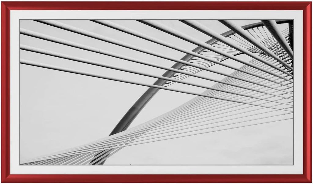 Candy Apple Red Prismatic 75" Alloy Deco TV Frame - Compatible ONLY with Samsung The Frame TV and Pro TVs (Fits 2021-2026  LS03A  LS03B LS03C LS03D LS03FA LS03FW)