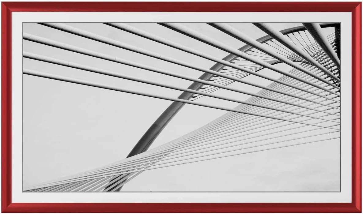 Candy Apple Red Prismatic 75" Alloy Deco TV Frame - Compatible ONLY with Samsung The Frame TV and Pro TVs (Fits 2021-2026  LS03A  LS03B LS03C LS03D LS03FA LS03FW)