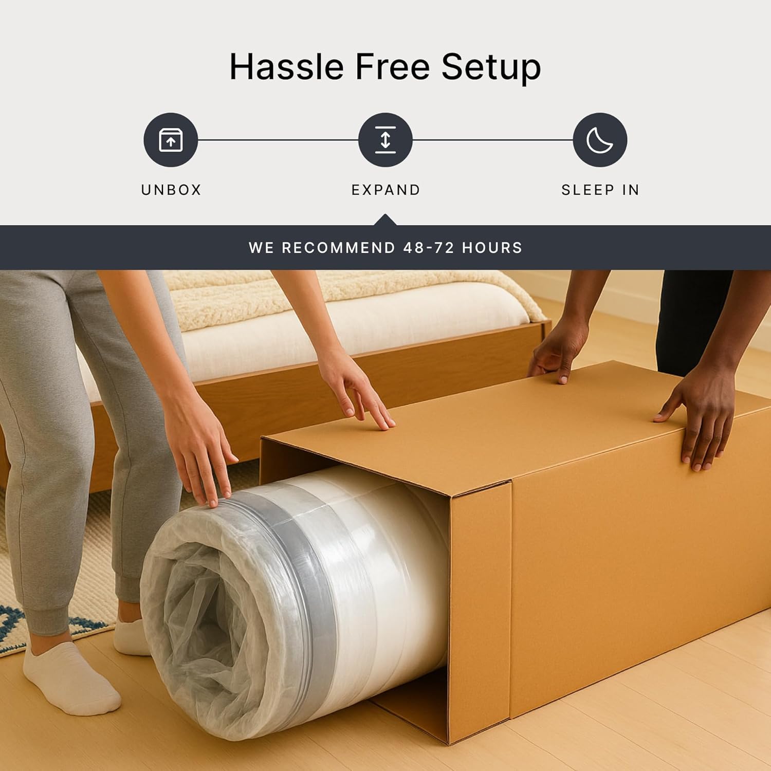Signature Design by Ashley Chime Hybrid Twin 12" Mattress with Gel Memory Foam, Medium Firm, Pressure Relief, Fiberglass Free Mattress in a Box