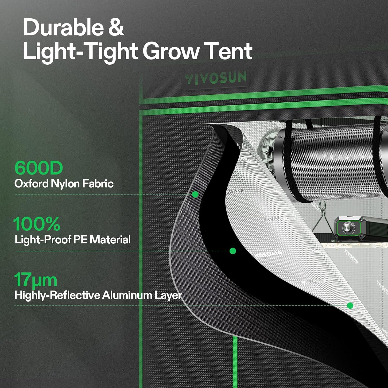 VIVOSUN Grow Tent Kit  2 × 2ft 1-Plant System  WiFi-Controlled Grow System with Full Spectrum LED Grow Light  Automatic Ventilation  GrowHub Outlet A22 with Temperature and Humidity Sensor