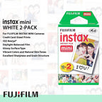 Fujifilm Instax Mini EVO Hybrid Brown Instant Camera | Instax Mini Twin Pack Instant Film | 32GB microSD Card with Adapter | Brown Camera Case