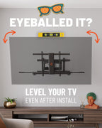 ECHOGEAR XL TV Wall Mount for Screens Up to 90" - Full Motion TV Bracket w/Handles to Extend, Swivel & Tilt Screen for No Fingerprints - Easy DIY w/Included Hardware - Perfect for QLED & OLED TVs