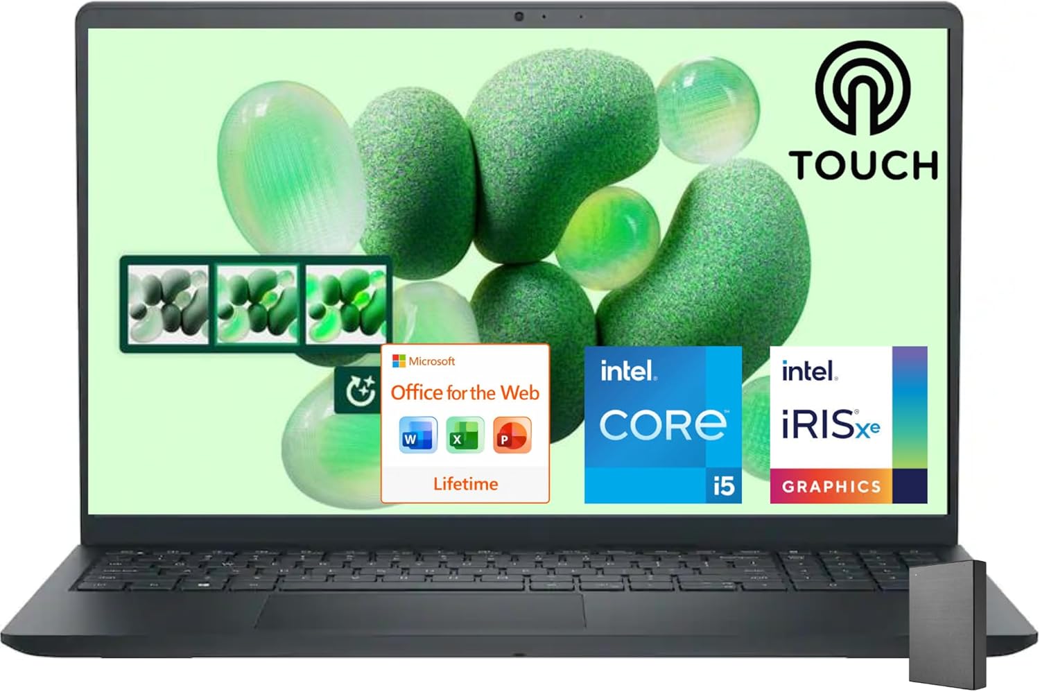Dell Inspiron 15.6" FHD Touchscreen Business Laptop  13th Gen Intel Core i5 (Beat i7-1250U)  12GB RAM  768GB Storage(256GB SSD and 512GB External)  Win 11  Office 365 for Web  USB-C  no Mouse