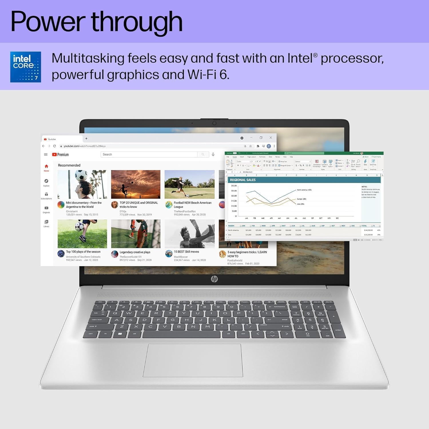 HP 17 Laptop w/Bluetooth Mouse (17.3" HD+ Touchscreen  Intel 10-Core i7 150U (> Ultra 5 125U)  16GB RAM  1TB SSD) for Business  Home  Students  Narrow Bezel  Webcam  Fast Charge  Wi-Fi 6  Win 11 Home
