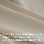 Luxury Cotton Linen Pinch Pleat Curtains, Embroidered Trim Memory Trained Drapes for Stylish Living Room, (50" W x 96" L)