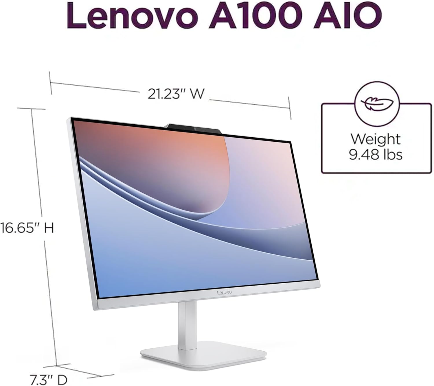 Lenovo 24" FHD All-in-One Desktop Computer for Home & Office  Intel Processor  16GB RAM  500GB External + 128GB PCIe  HDMI  Bluetooth 5.2  Business AIO  Vent-Hear  Wireless Keyboard & Mouse  Win 11