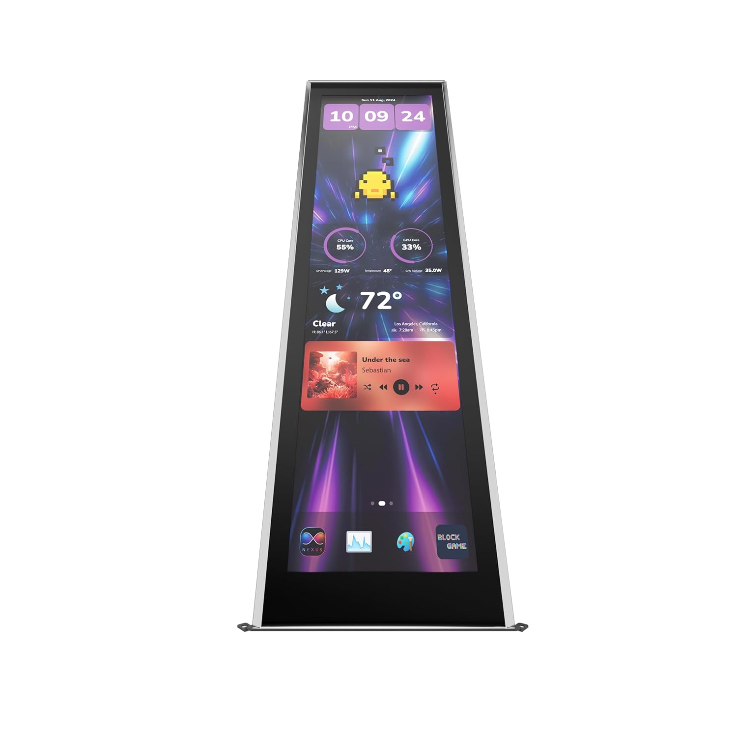 Hyte Y70 Touch Infinite Display Upgrade Screen Kit for PC Case - 14.9" IPS Display - 2.5K Resolution - 60Hz - 10-Point Touch - Pitch Black